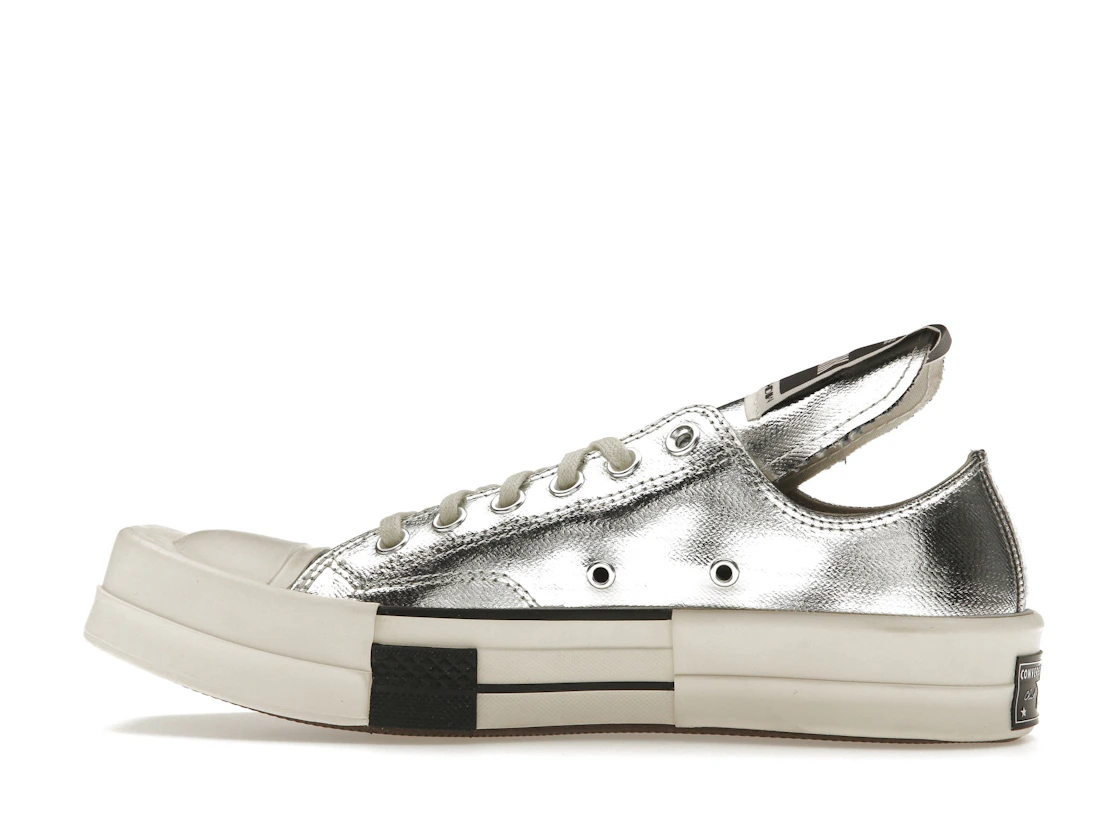Converse TURBODRK Chuck Taylor All Star 70 Ox Rick Owens DRKSHDW Silver White