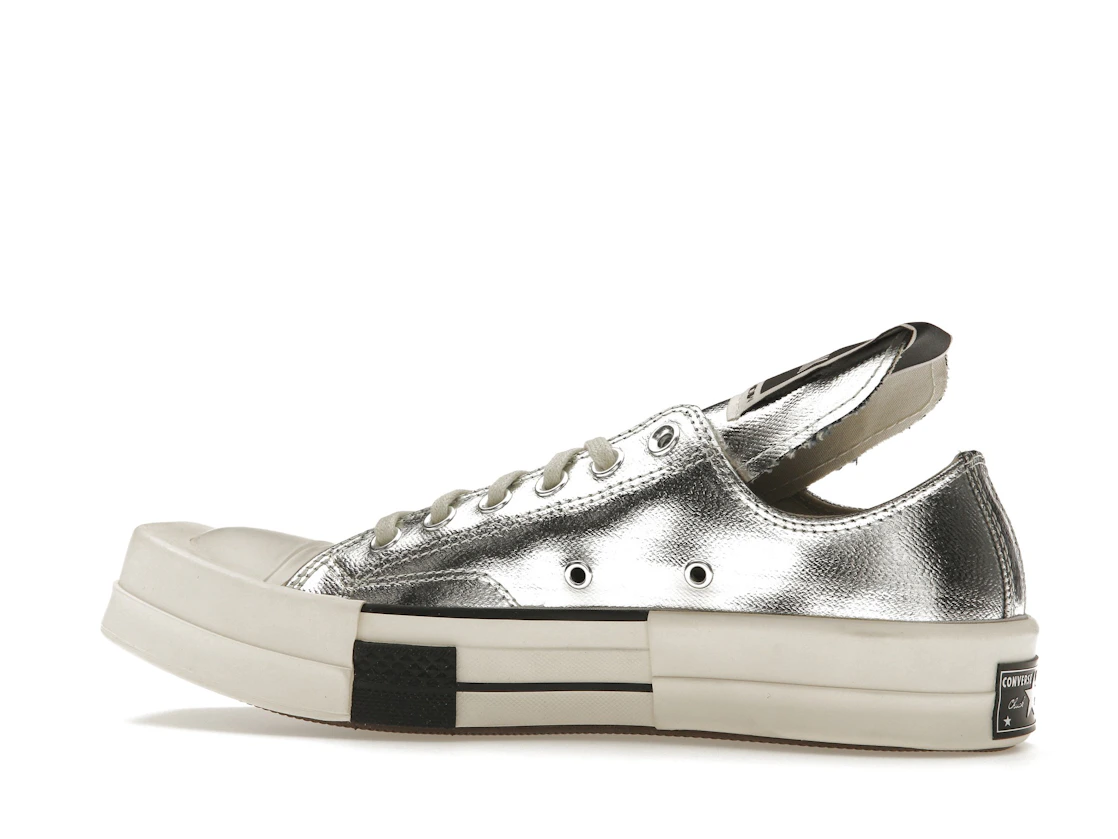 Converse TURBODRK Chuck Taylor All Star 70 Ox Rick Owens DRKSHDW Silver White