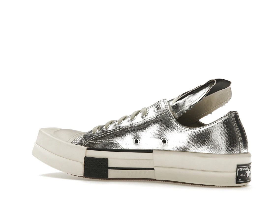 Converse TURBODRK Chuck Taylor All Star 70 Ox Rick Owens DRKSHDW Silver White