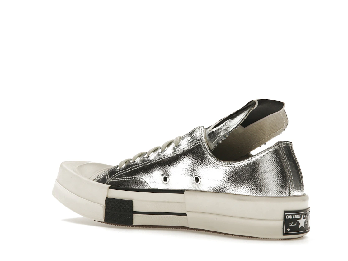 Converse TURBODRK Chuck Taylor All Star 70 Ox Rick Owens DRKSHDW Silver White