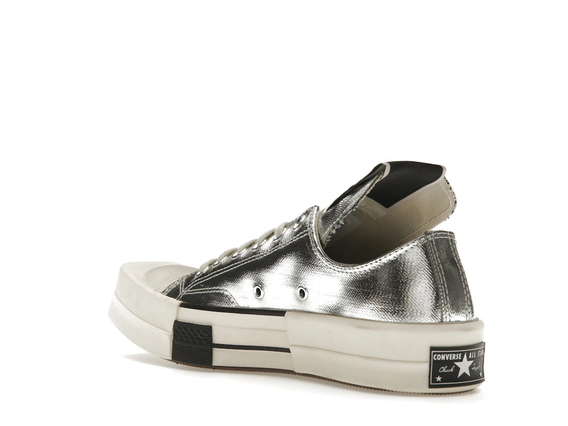 Converse TURBODRK Chuck Taylor All Star 70 Ox Rick Owens DRKSHDW Silver White