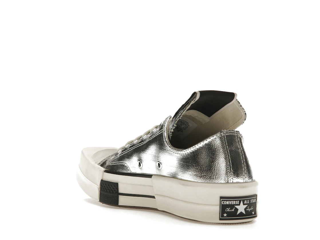 Converse TURBODRK Chuck Taylor All Star 70 Ox Rick Owens DRKSHDW Silver White