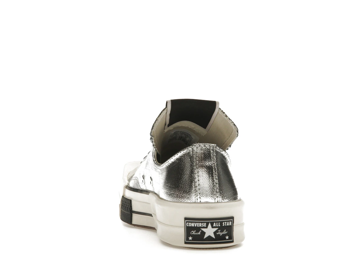 Converse TURBODRK Chuck Taylor All Star 70 Ox Rick Owens DRKSHDW Silver White