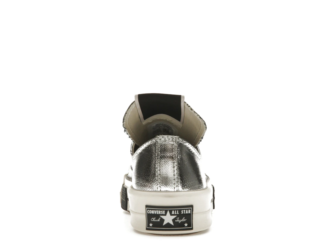 Converse TURBODRK Chuck Taylor All Star 70 Ox Rick Owens DRKSHDW Silver White