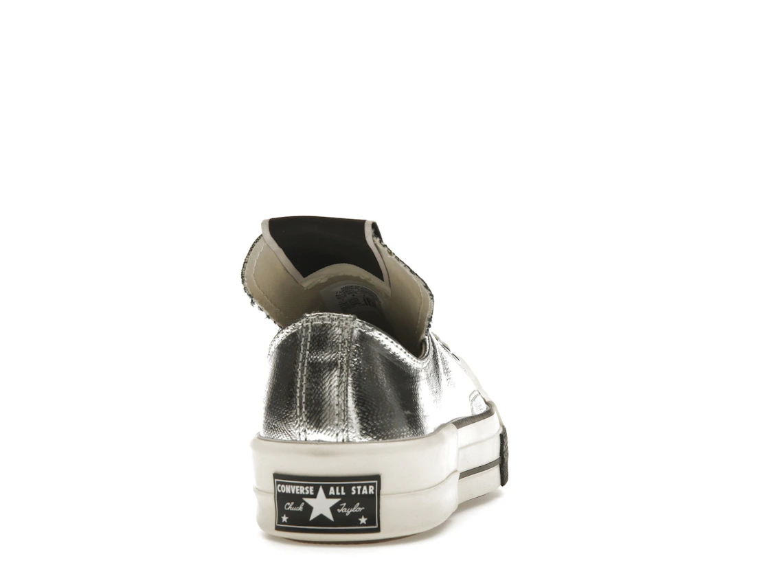 Converse TURBODRK Chuck Taylor All Star 70 Ox Rick Owens DRKSHDW Silver White