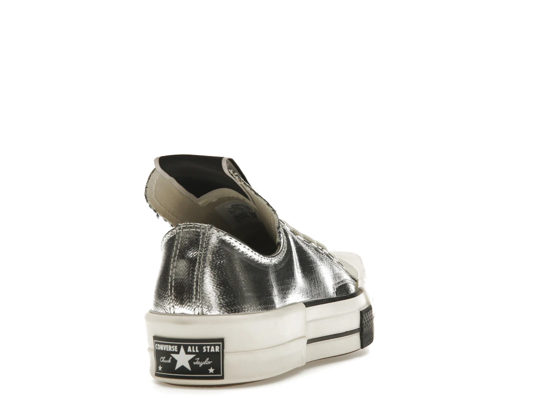 Converse TURBODRK Chuck Taylor All Star 70 Ox Rick Owens DRKSHDW Silver White
