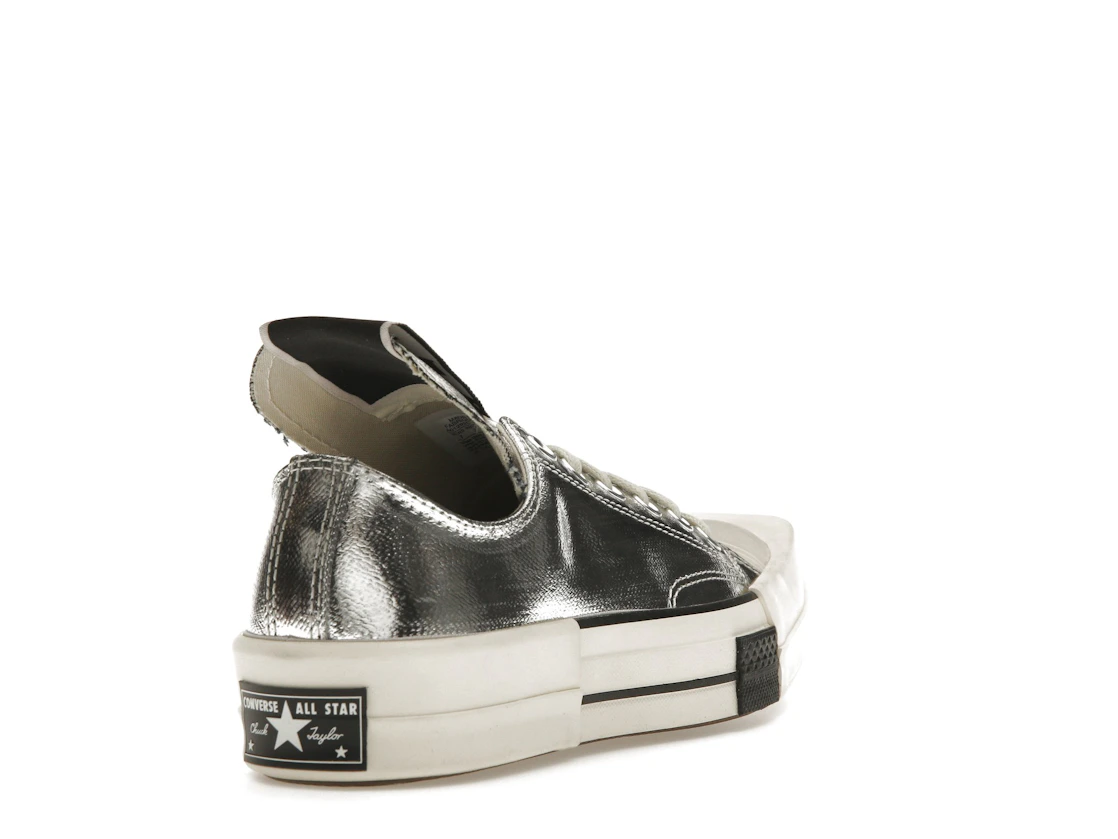 Converse TURBODRK Chuck Taylor All Star 70 Ox Rick Owens DRKSHDW Silver White