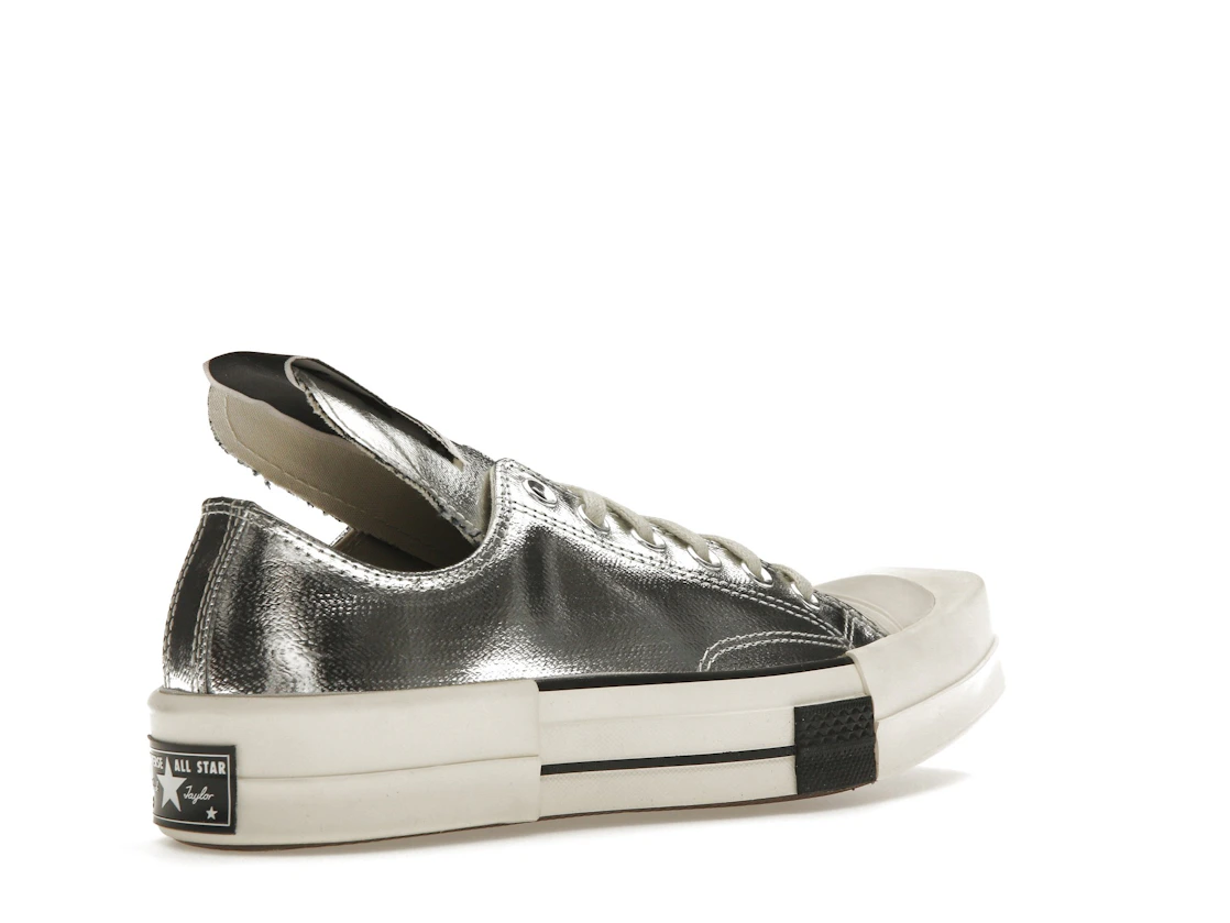 Converse TURBODRK Chuck Taylor All Star 70 Ox Rick Owens DRKSHDW Silver White