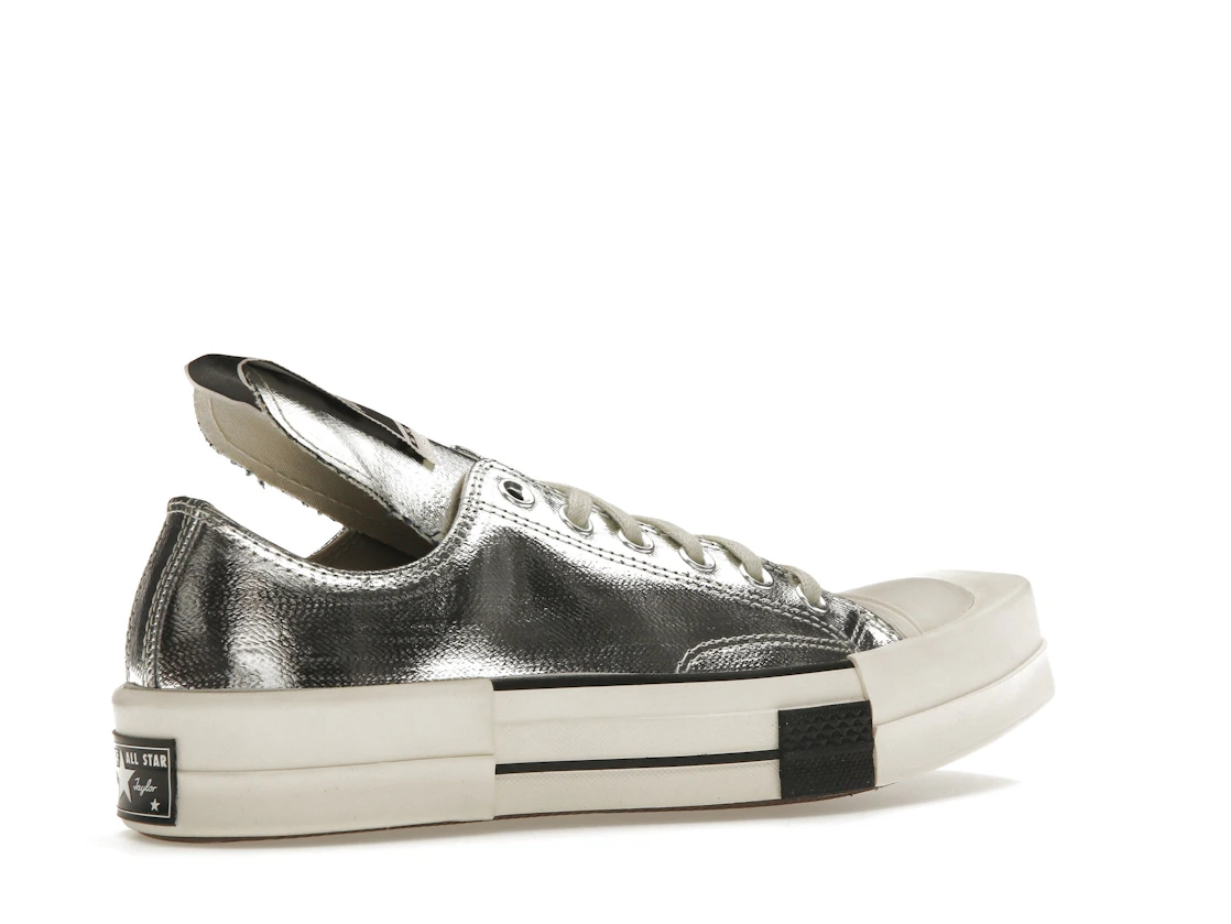 Converse TURBODRK Chuck Taylor All Star 70 Ox Rick Owens DRKSHDW Silver White