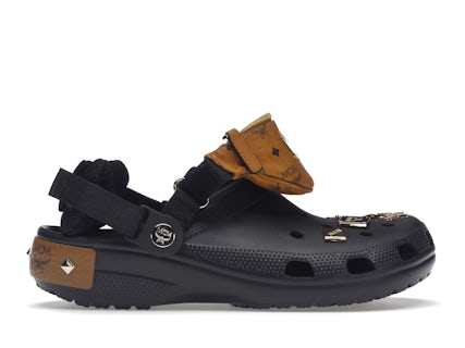 Crocs Classic Clog MCM Visetos Belt Bag Black Cognac Gold Men's