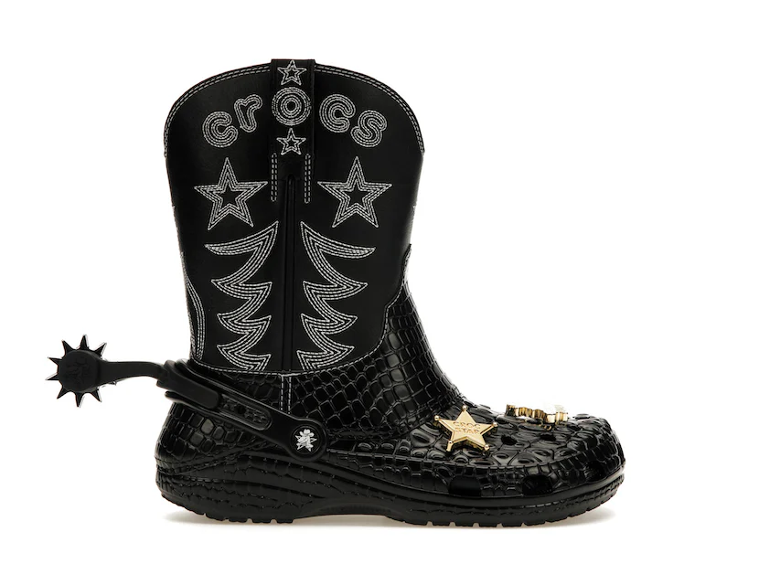 Crocs Classic Cowboy Boot Black Men's - 208695-001 - GB