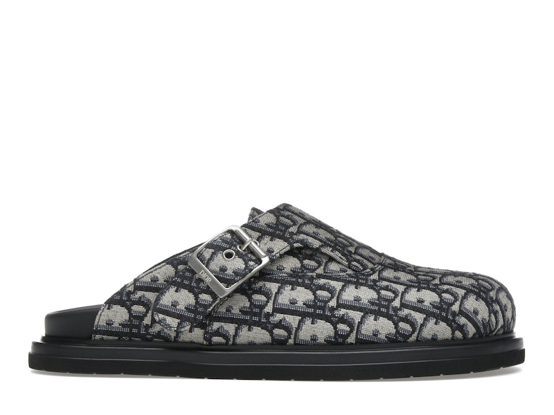 Dior Aqua Mule Beige Black Dior Oblique Jacquard Men's - 3SA138ZSA