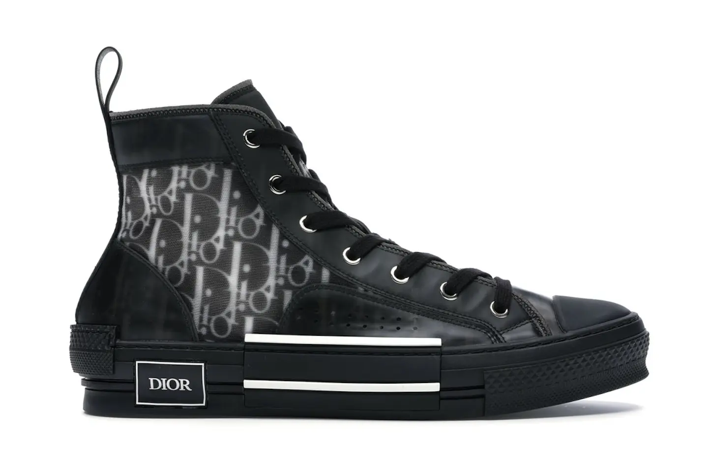 Dior B23 High Top Canvas Oblique Black Men's - 3SH118YJP_H960 - US
