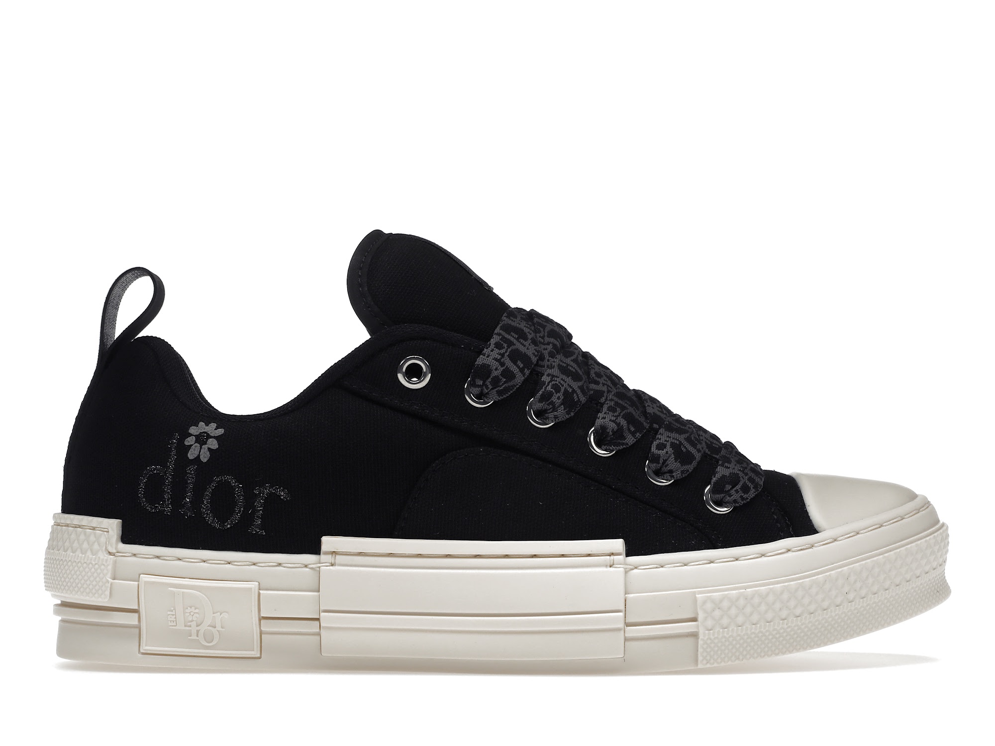 Dior B23 Skater Low Top ERL Black Cotton Canvas メンズ 