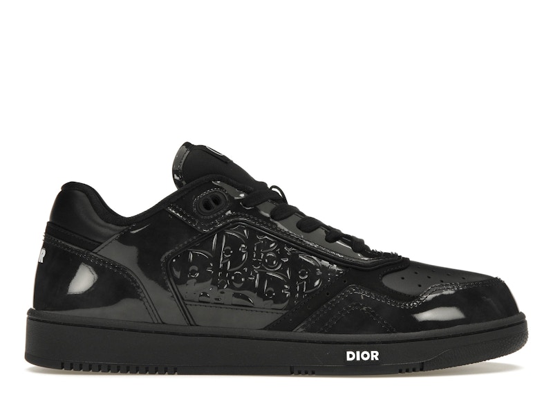 Dior B27 Low Black Patent Dior Oblique Gravity Embossed Men's