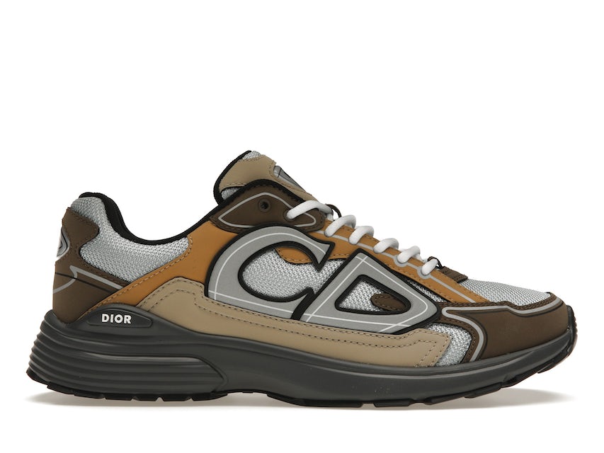 Dior - B30 Sneaker Gray Mesh with Brown, Orange and Beige Technical Fabric - Size 41 - Men
