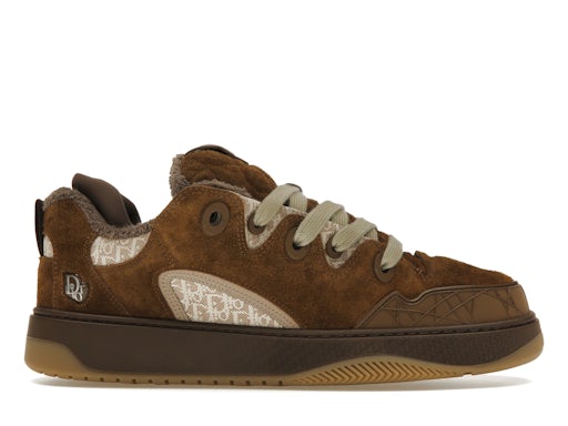 Dior B9S Skater ERL Marrón Ante con Marrón y Beige Dior Jacquard Oblicuo 0