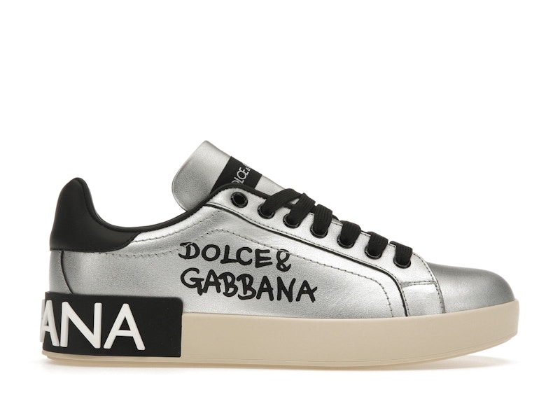Silver dolce and gabbana shoes on sale