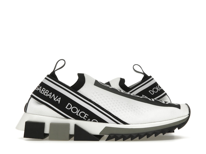 Dolce Gabbana Sorrento Slip On White Black Women s CK1595 AH677 89697 US