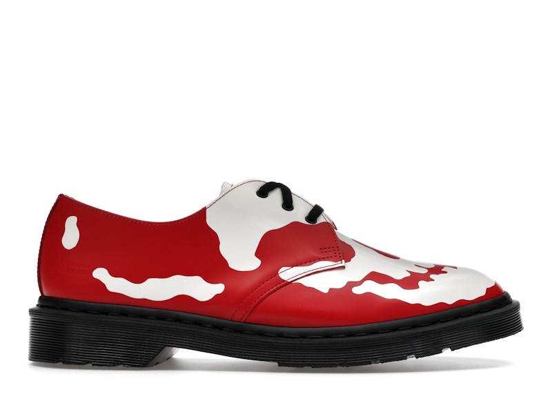 Dr. Martens 1461 3-Eye Shoe Supreme Skull Red White Men's