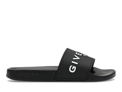 Givenchy Paris Flat Sandals Black White Men's BH300HH0EP-001 US