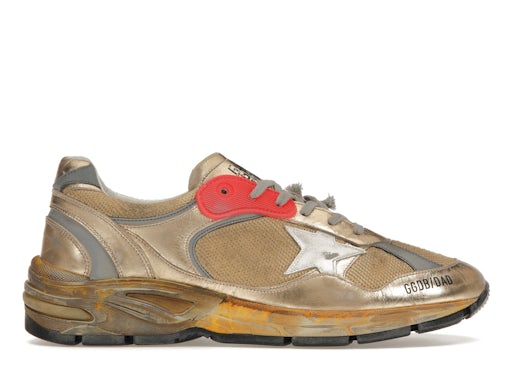 Golden Goose Dad-Star Blanc Rouge Gris Argenté 0