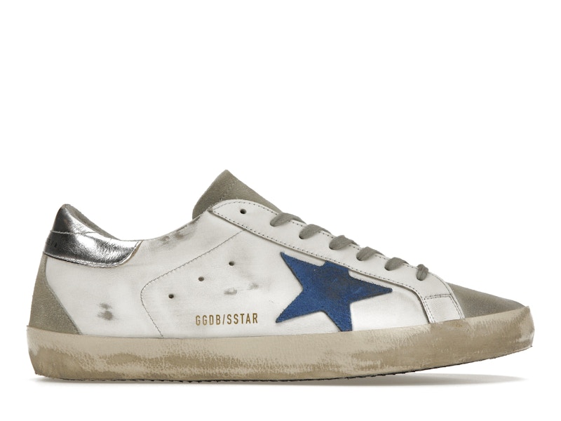 Silver golden goose sneakers on sale