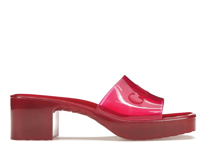 Gucci signature shop slide sandal red