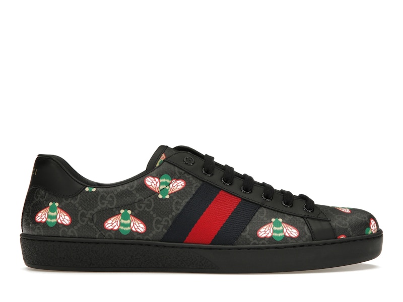 Gucci Ace Bee Print Black Men s 429445 UIE10 1095 US