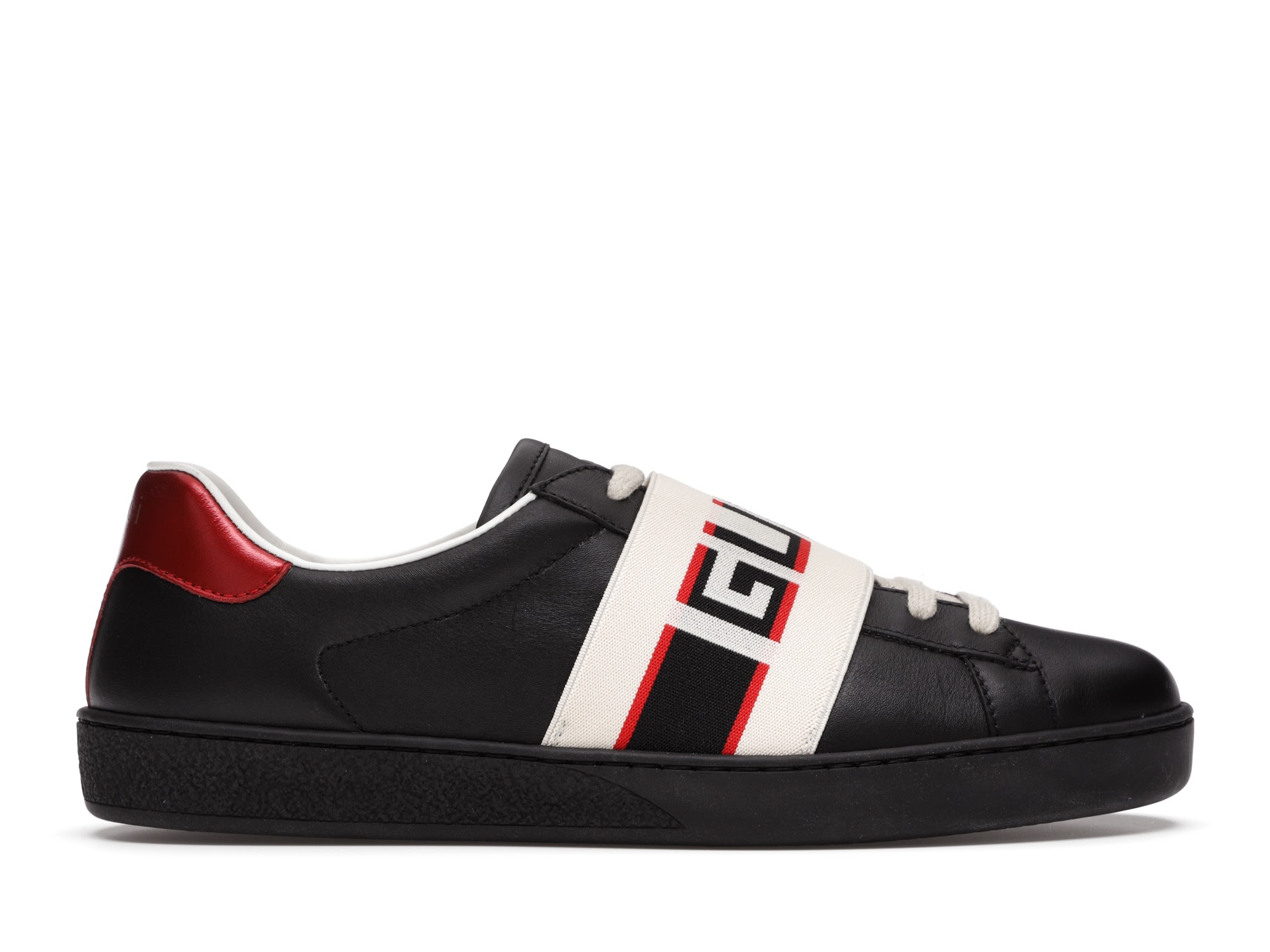 GUCCI Ace webbing-trimmed leather sneakers | NET-A-PORTER