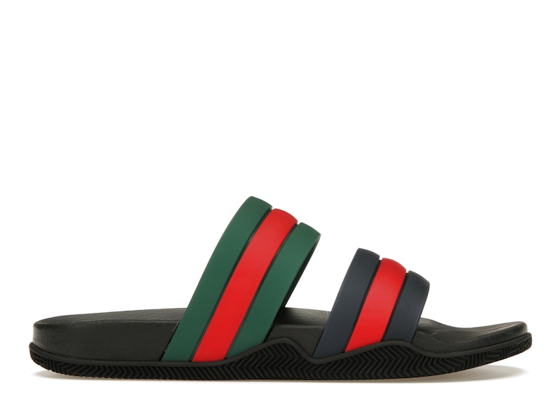 Gucci Agrado Grg Rubber Slide Black Blue Green Red Men s 692381 J8710 8499 US