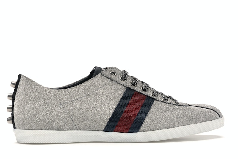 gucci silver sparkle sneakers