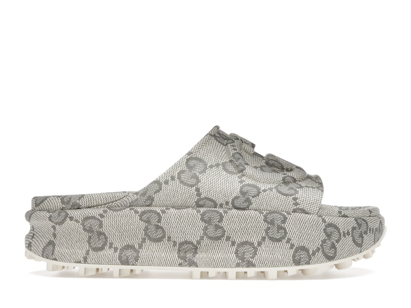 Gucci GG Oversize Slide Sandal Interlocking G Beige Ebony (Women's