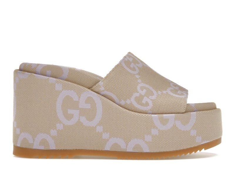 【GUCCI】BIG Sale★PLATFORM SLIDEサンダル Gucci Women's Angelina Platform Slide Sandals GG Denim Black