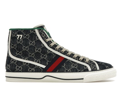 Zapatilla Gucci Tennis 1977 Caña Alta Azul Hombre1