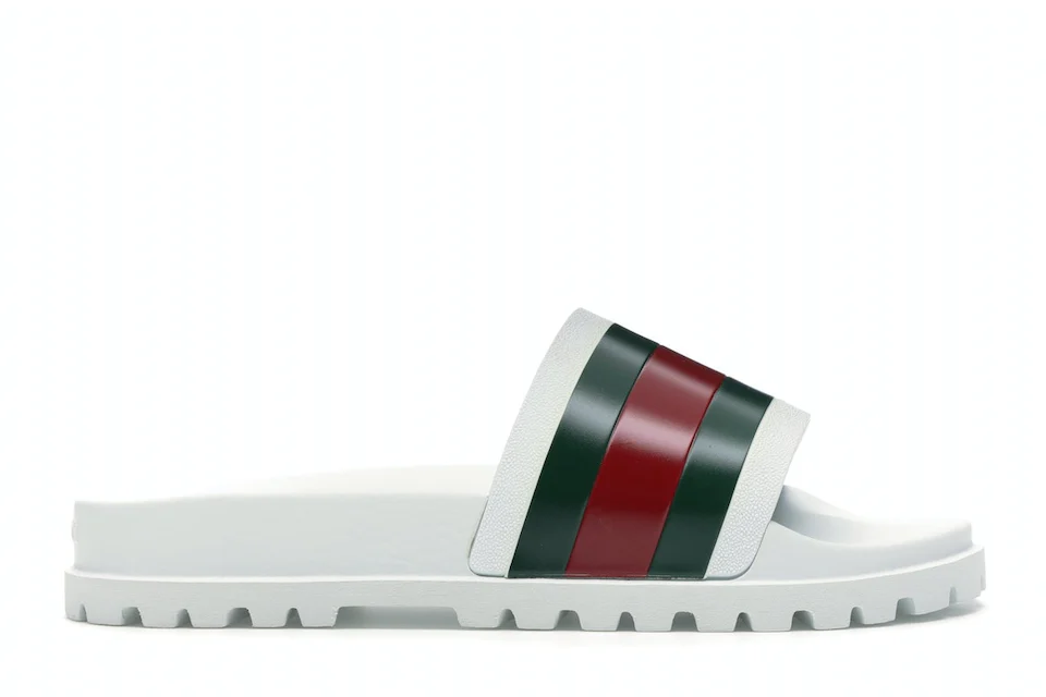 Gucci Web Slide Sandal White 0