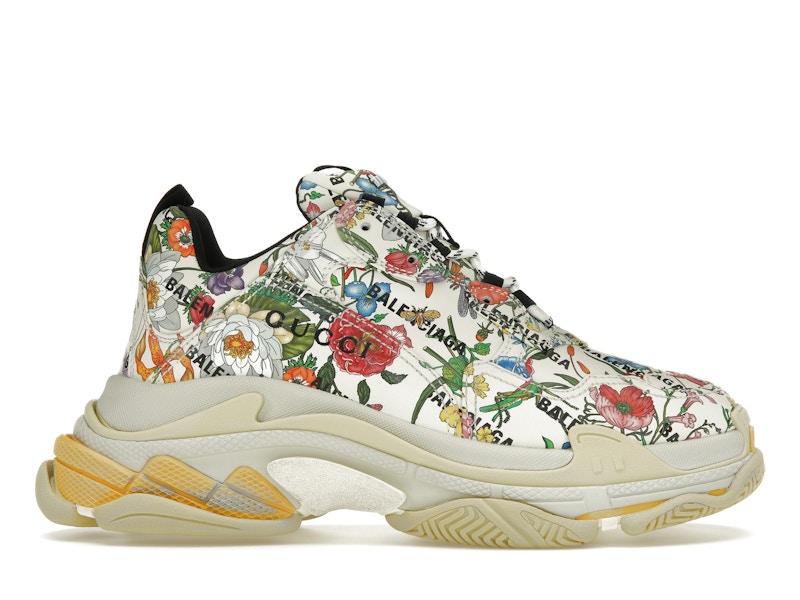 Gucci x Balenciaga The Hacker Project Triple S Flora Print