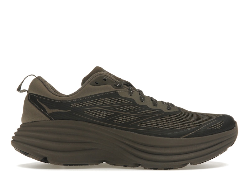 【名入れ無料】 One One Hoka Bondi Men's Umber Stealth/Tech Caged 8 スパイク・シューズ