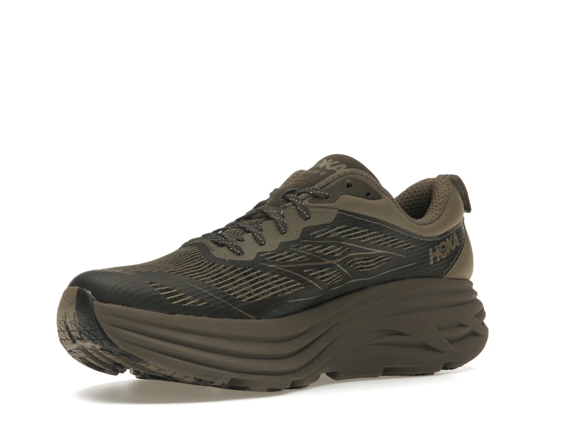 Hoka One One Bondi 8 Caged Stealth/Tech Umber