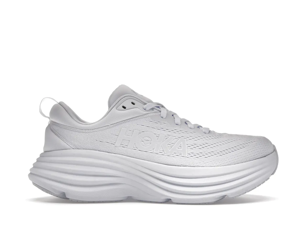 Hoka One One Bondi 8 Triple White (Women's) - 1127952-WWH - US