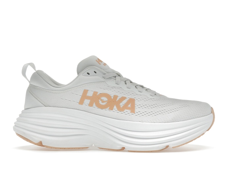 Hoka One One Bondi 8 White Cantaloupe (Women's)