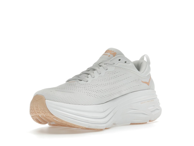 Hoka One One Bondi 8 White Cantaloupe (Women's)