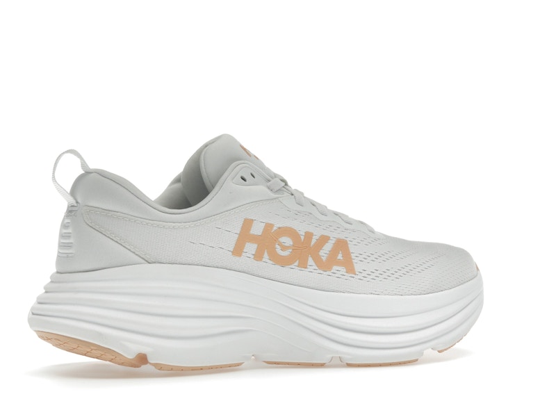 Hoka One One Bondi 8 White Cantaloupe (Women's)
