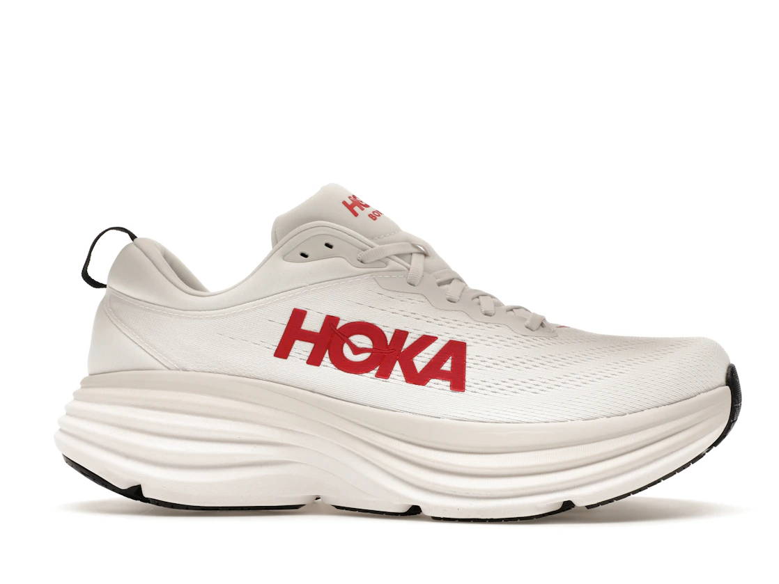 Hoka One One Bondi 8 White Vermillion