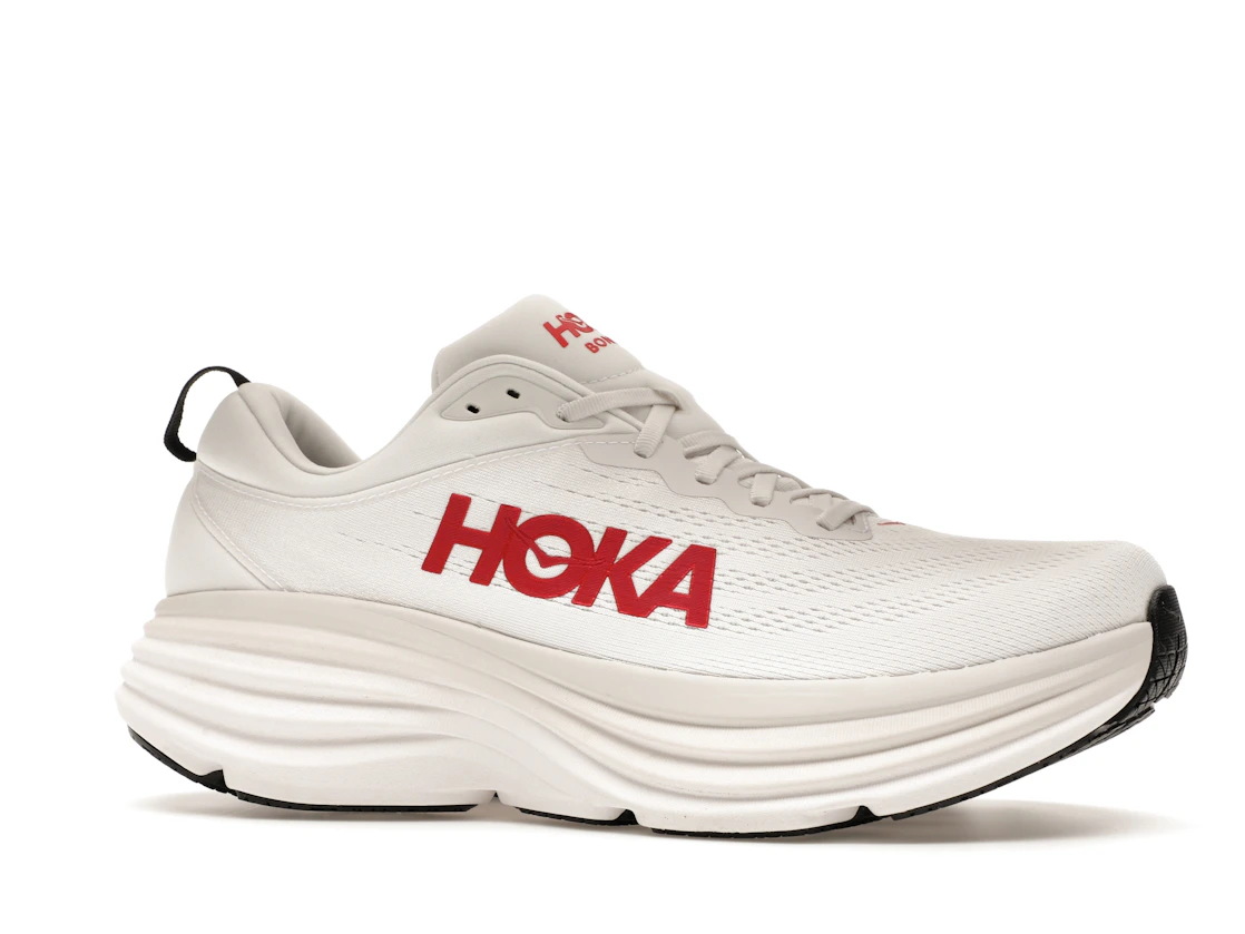 Hoka One One Bondi 8 White Vermillion