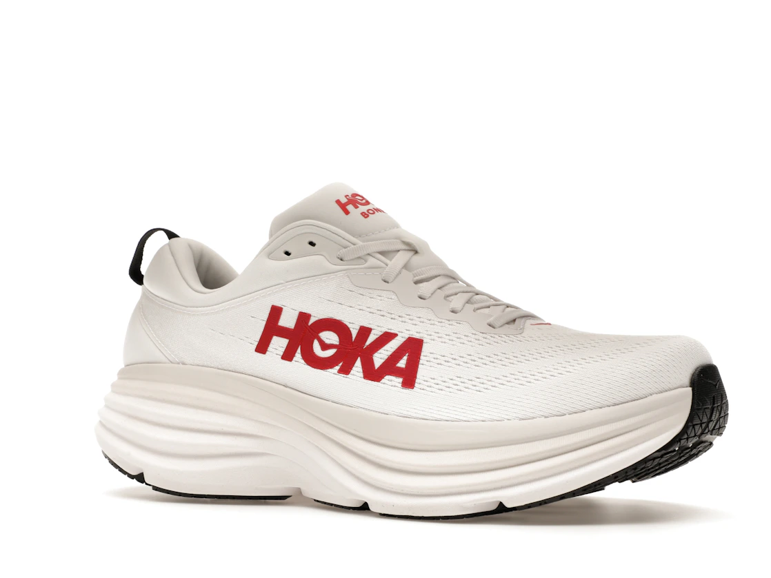 Hoka One One Bondi 8 White Vermillion