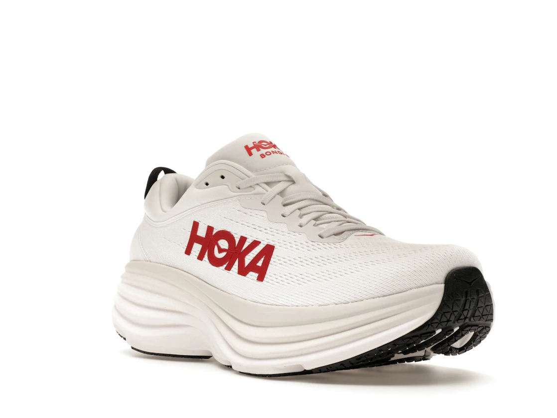 Hoka One One Bondi 8 White Vermillion