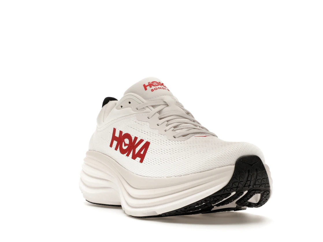 Hoka One One Bondi 8 White Vermillion
