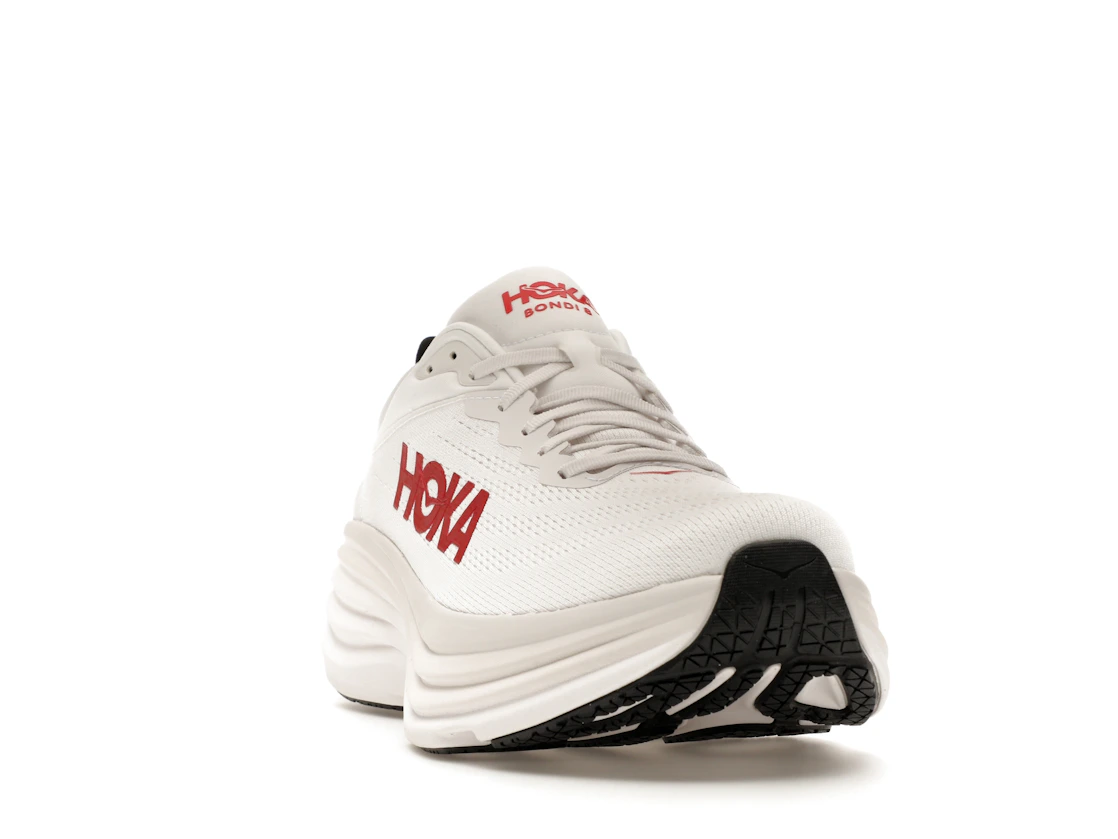 Hoka One One Bondi 8 White Vermillion