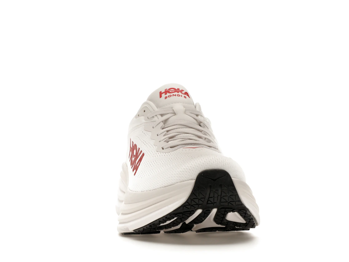 Hoka One One Bondi 8 White Vermillion